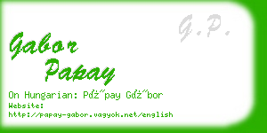 gabor papay business card